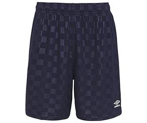 Umbro Men's Checkered Short, Navy Blue, Large