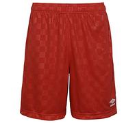 Umbro Men's Checkered Short, Red, Large