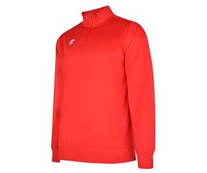 Umbro Mens Club Essential Half Zip Sweatshirt (XXL) (Vermillion)