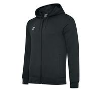 Umbro Mens Club Leisure Full Zip Hoodie - Black/White - Black/White - M