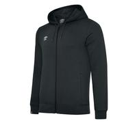 Umbro Mens Club Leisure Full Zip Hoodie (Black/White) - Size Large