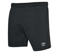 Umbro Mens Club Leisure Shorts (Black/White) - Size Large