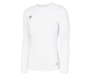 Umbro Mens Core Crew Neck Long-Sleeved Base Layer Top (S) (Brilliant White)