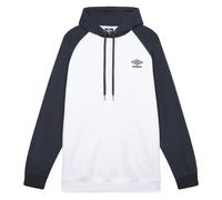Umbro Mens Core Raglan Hoodie (White/Collegiate Blue) - Size Large