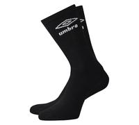 Umbro Mens Crew Socks (Pack of 3) (9 UK-11 UK) (Black/White)
