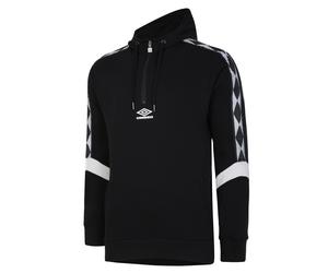 Umbro Mens Diamond Half Zip Hoodie (Black/Lunar Rock) - Multicolour - Size Medium