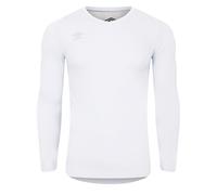 Umbro Men's Elite V-Neck Base Layer Top UO265 White Small