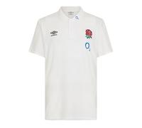 Umbro Mens England Rugby 2024 CVC Polo Shirt Short Sleeve Brilliant White XXL