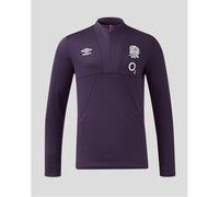 Umbro Mens England Rugby Half Training Top 2024 Long Sleeve Hoodie Hooded