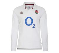 Umbro Mens England Rugby Home Classic Long Sleeve Shirt 2024 White S