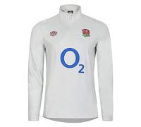 Umbro Mens England Rugby Warm Up Mid Layer Top 2023 2024 Dew/Metal L
