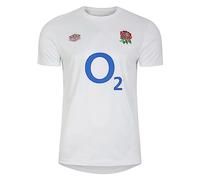 Umbro Mens England Rugby Warm Up Shirt 2023 2024 Adults Bright White/Blue L