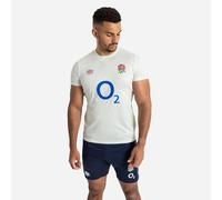 Umbro Mens England Rugby Warm Up Shirt 2023 2024 Adults Top Dew/Metal L