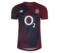 Umbro Mens England Rugby Warm Up Shirt 2023 2024 Adults Top Red/Navy XXL