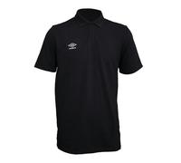 Umbro Mens Essential Polo Shirt - Black/White - 3XL - Black/White - 50% Cotton/50% Polyester