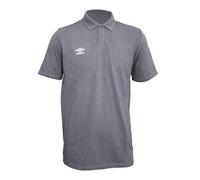 Umbro Mens Essential Polo Shirt (L) (Carbon/White)
