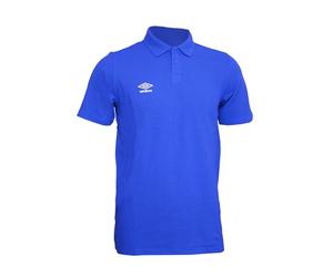 Umbro Mens Essential Polo Shirt (L) (Royal Blue/White)