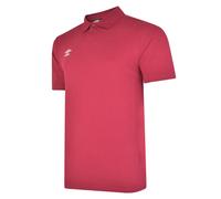Umbro Mens Essential Polo Shirt (New Claret/White) - Red - Size 2XL