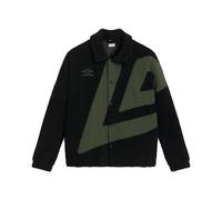 Umbro Mens Fleece Coach Jacket - Black/Duffle Bag - Black/Duffle Bag - S