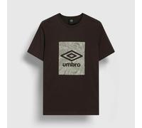 Umbro Mens Geo Wave T-Shirt - Chocolate Brown - Chocolate Brown - L