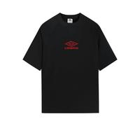 Umbro Mens Iconic Boxy T-Shirt - Black/Chili Pepper - Black/Chili Pepper - XL