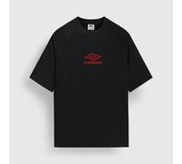 Umbro Mens Iconic Boxy T-Shirt - Black/Chilli Pepper - Black/Chilli Pepper - S