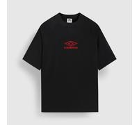 Umbro Mens Iconic Boxy T-Shirt (Black/Chilli Pepper) - Size Small