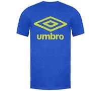 UMBRO Men's Large Logo T-Shirt, Blue/Neon Green, XXL (60 EU), Blue/Neon Green