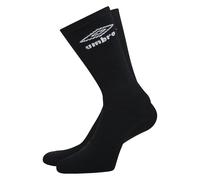 Umbro Mens Logo Crew Socks (Pack of 3) (6 UK-11 UK) (Black)