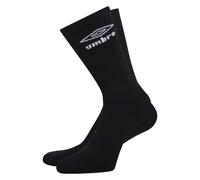 Umbro Mens Logo Crew Socks (Pack of 3) (Black) - Size UK 6-11