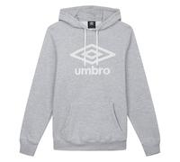 Umbro Mens Logo Hoodie (M) (Grey Marl)