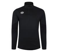 Umbro Men's Optimus Training Quarter Zip Midlayer in Black | Size: Small Umbro Black S