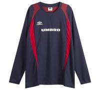Umbro Men's Panelled Long Sleeve Jersey Baritone Blue/Goji Berry/Brilliant White