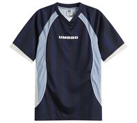 Umbro Men's Panelled Raglan Shirt Baritone Blue/Brilliant White/Blue Fog Large