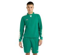 Umbro Mens Panelled Relaxed Fit Sweatshirt - Quetzal Green/Papyrus - XL - Quetzal Green/Papyrus - 76% Polyester/24% Cotton