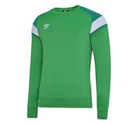 UMBRO Men's Poly Fleece Training Sweatshirt, Green/White, L (52/54 EU)