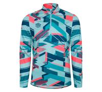 Umbro Mens Premier Graphic Warm Up Mid Layer Top in Blue pink - Size Large