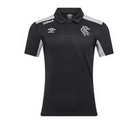 Umbro Mens Presentation Rangers FC Polo Shirt (Caviar/Microchip) - Black/Dark Grey - Size Medium