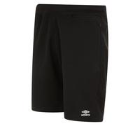 Umbro Mens Pro Fleece Shorts (Black/White) - Size Small