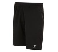 Umbro Mens Pro Fleece Shorts (Black/White) - Size Medium