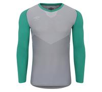 Umbro Mens Pro Long-Sleeved Base Layer Top (Golf Green/Grey) - Size Small
