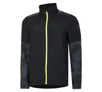Umbro Mens Pro Stripe Detail Training Waterproof Jacket - Black/Periscope/Limeade Yellow - S - Black/Periscope/Limeade Yellow - 100% Polyester