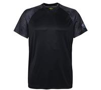 Umbro Men's Pro Training Graphic Sleeve Jersey Tee, Black/Periscope, Medium