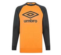 Umbro Mens Raglan Sweat Crew Sweater Orange/Blue L