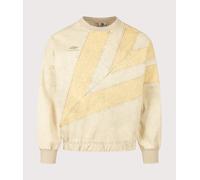 Umbro Mens Relaxed Fit Washed Diamond Drill Sweatshirt - Colour: NEL Dust/Gray Green - Size: Small