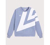 Umbro Mens Relaxed Fit Washed Diamond Drill Sweatshirt - Colour: NEM Infinity/Brilliant White - Size: XL