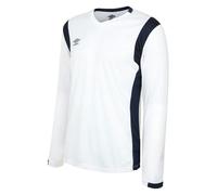 Umbro Mens Spartan Long-Sleeved Jersey - White/Dark Navy - XL - White/Dark Navy - 100% Polyester