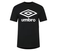 Umbro Mens Team T-Shirt in Black-White Cotton - Size X-Small