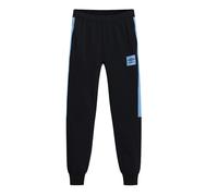 Umbro Mens Terrace Jogging Bottoms - Black/Azure Blue - L R - Black/Azure Blue - 85% Cotton/15% Polyester