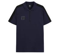 Umbro Mens Terrace Quarter Zip Polo Shirt - Peacoat/Black - S - Peacoat/Black - 100% Cotton